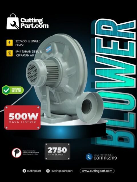 Blower Industri Untuk Mesin Laser Cutting CO2 & Fiber CZTD550W