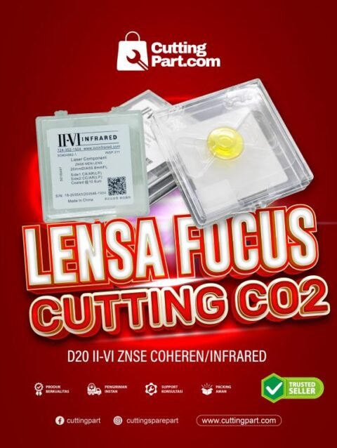 Lensa Focus Laser Cutting CO2 D20 II-VI ZNSE COHEREN/INFRARED