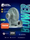 Blower Industri CZTD550W/CZTD750W untuk Mesin Laser Cutting CO2 & Fiber – High Pressure Centrifugal Fan/Blower Fan Keong - 750 W